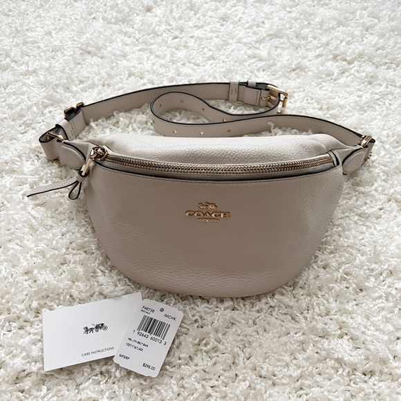Coach Bags Coach Pebbled Leather Belt Bag In Chalk Poshmark